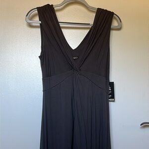 Express grey v neck cotton mini dress